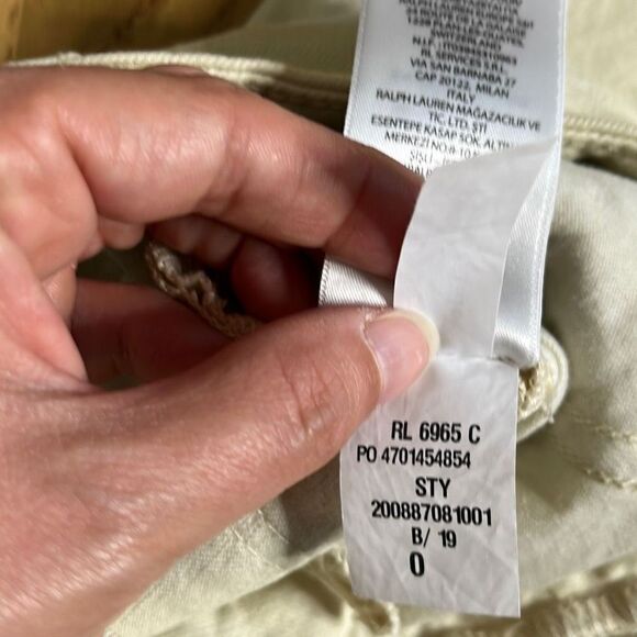 Ralph Lauren Womens Denim Jeans Skinny Curvy Mid Rise Super Stretch Cream Size 0 - Picture 9 of 15